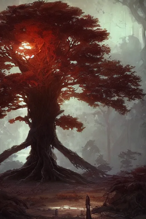 Image similar to tree of life by Greg Rutkowski