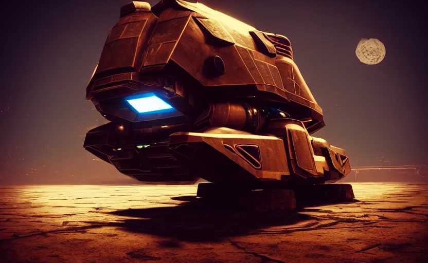 Image similar to profile picture, an armored futuristic sci fi vehicle, unreal engine, cinematic lighting, texture rust, texture electronic circuit, texture city at night, spaceship, profile picture