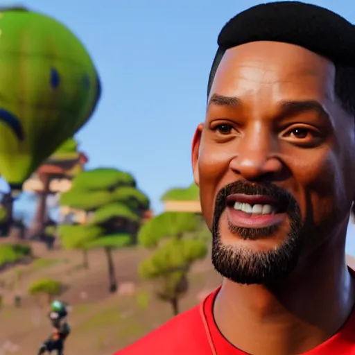 Image similar to a detailed portrait of will smith in fortnite, unreal engine 5 rendered, incredibly highly detailed and realistic, 8 k, sharp focus, studio quality