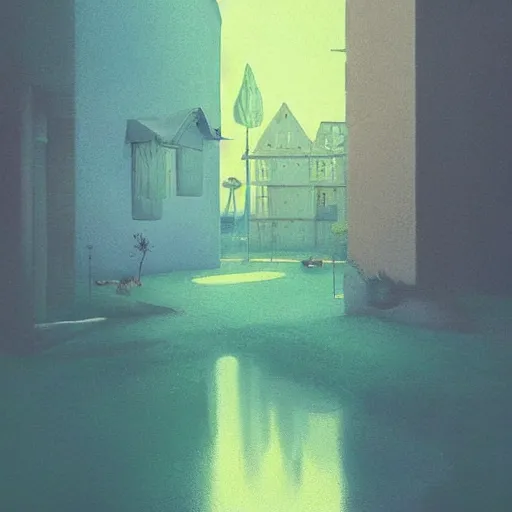 Image similar to colourful beautiful scene. digital artwork by vincent bons, michael whelan, beeple, remedios varo and gerardo dottori. grainy and rough. interesting pastel colour palette. beautiful light. oil and water colour based on high quality render. retro.