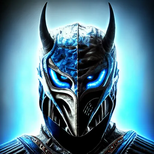 Premium Photo  Potrait of sub zero from mortal kombat