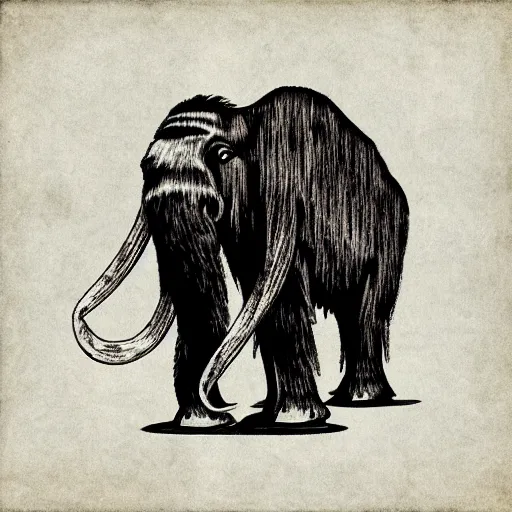 Prompt: A mammoth in the style of the 80s