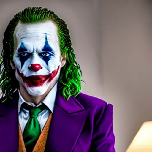 Image similar to film still of Val Kilmer as joker in the new Joker movie