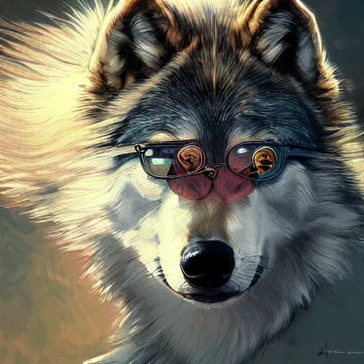 Wolf Vintage Cool Wolf Head Sunglasses Gift Digital Art by Thomas Larch -  Fine Art America