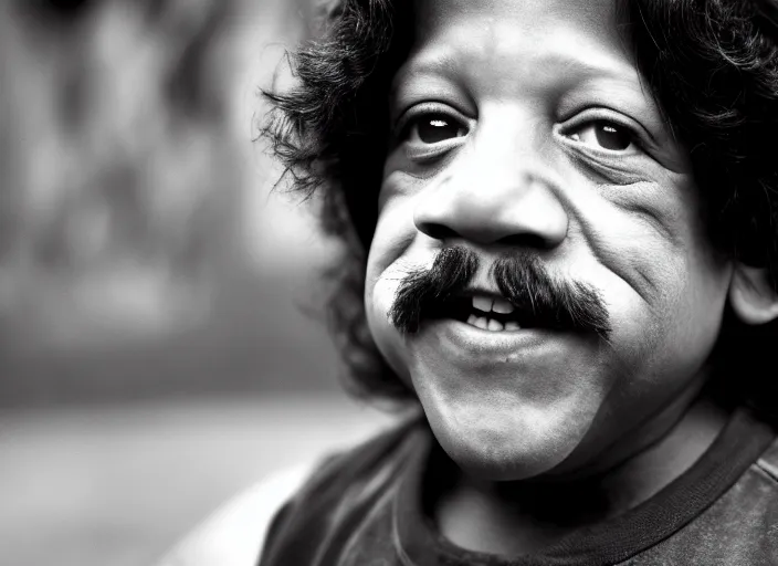 Image similar to photo of danny trejo as a emmanuel lewis in the show webster, 8 k, 8 5 mm f 5. 6