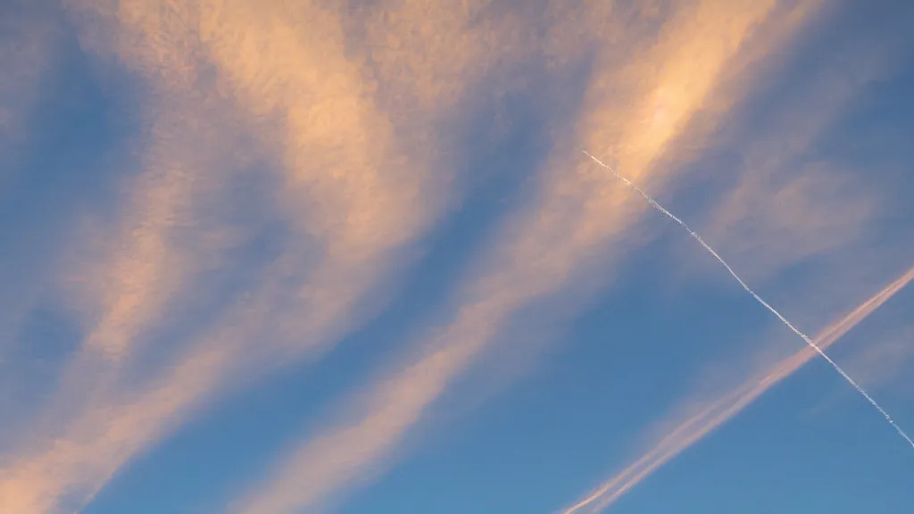 Image similar to golden hour contemptible complex polygon contrail