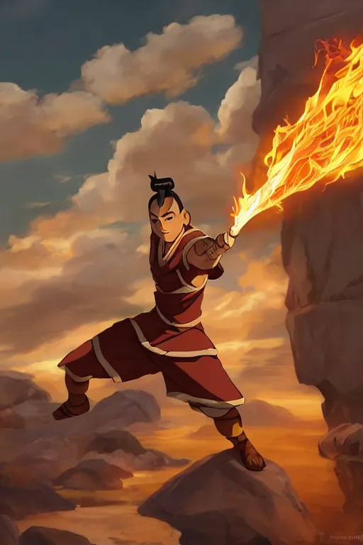 Image similar to Sokka is shocked find out that he is a fire bender by accidentally setting his boomerang on fire, made by Stanley Artgerm Lau, WLOP, Rossdraws, ArtStation, CGSociety, concept art, cgsociety, octane render, trending on artstation, artstationHD, artstationHQ, unreal engine, 4k, 8k,