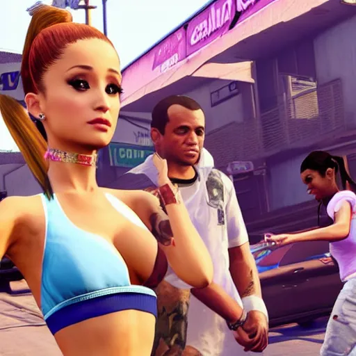 Prompt: Ariana Grande in GTA 5