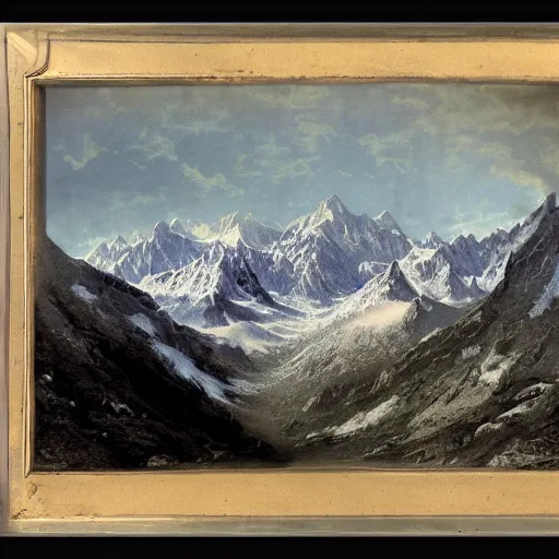 Image similar to intricate matte painting, mont blanc