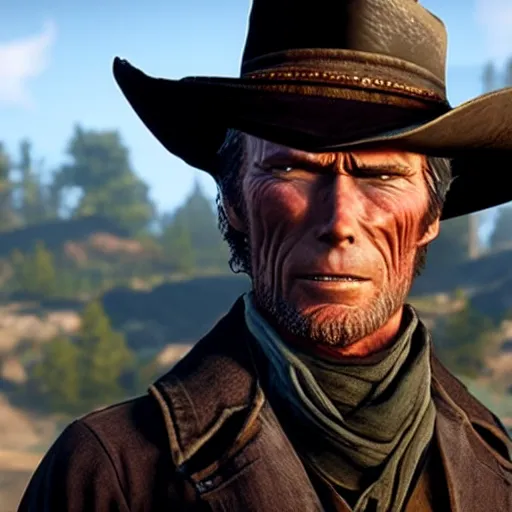 Image similar to cowboy clint eastwood in rdr 2