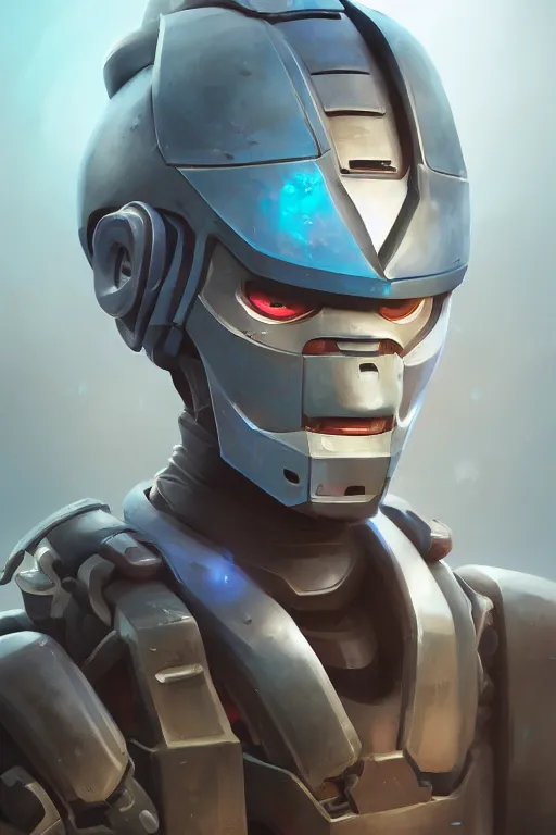 Image similar to epic mask helmet robot ninja portrait stylized as fornite style game design fanart by concept artist gervasio canda, behance hd by jesper ejsing, by rhads, makoto shinkai and lois van baarle, ilya kuvshinov, rossdraws global illumination radiating a glowing aura global illumination ray tracing hdr render in unreal engine 5