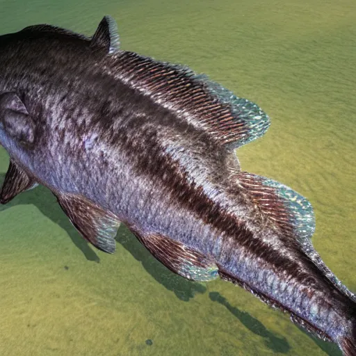 Image similar to incredibly detailed atlantic cod, hyper realistic, underwater, dynamic camera angle