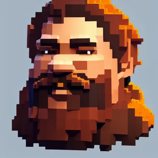 Image similar to portrait of a small but blocky dwarf with an large orange beard, muscular build, tough, highly detailed, ultra realistic, trending on artstation, photo, medieval, fantasy
