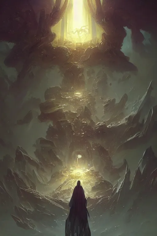 Image similar to eldritch god, cosmic, nightmare, outer space, aliens, digital art, magic the gathering, mtg, by greg rutkowski, trending on artstation