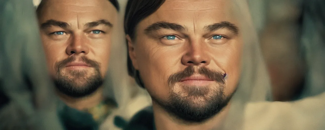 Prompt: leonardo dicaprio as a religious cult leader, national geographic, canon 5 0 mm, cinematic lighting, photography, retro, film, kodachrome