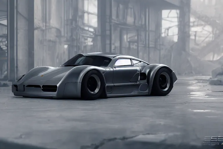 Prompt: porsche 9 5 9 cyberpunk concept car sitting on the side of the road, a detailed matte painting by zack snyder, trending on cg society, auto - destructive art, vray tracing, unreal engine 5, reimagined by industrial light and magic
