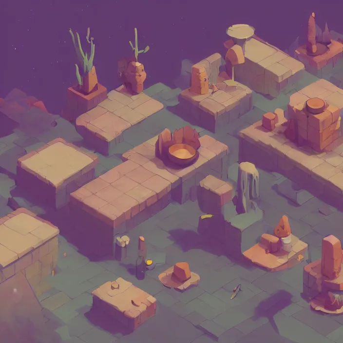 Prompt: isometric view of dark sun themed items and furniture and rocks and trees etc, seperated game asset, transparent background, cory loftis, james gilleard, atey ghailan, makoto shinkai, goro fujita, studio ghibli, rim light, exquisite lighting, clear focus, very coherent, soft painting