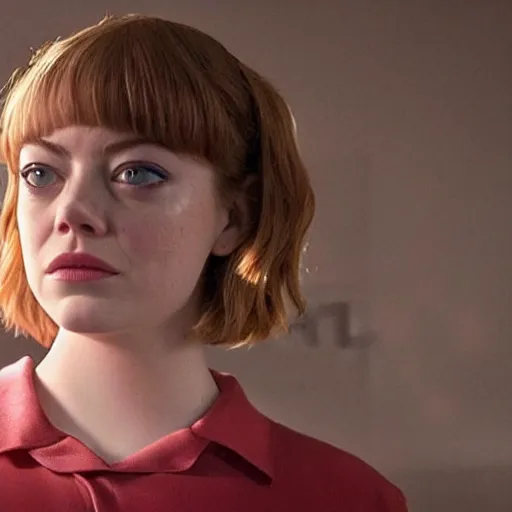 Prompt: Emma Stone in Stranger Things