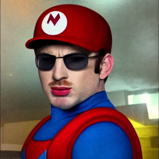 Image similar to Chris Evans as super Mario