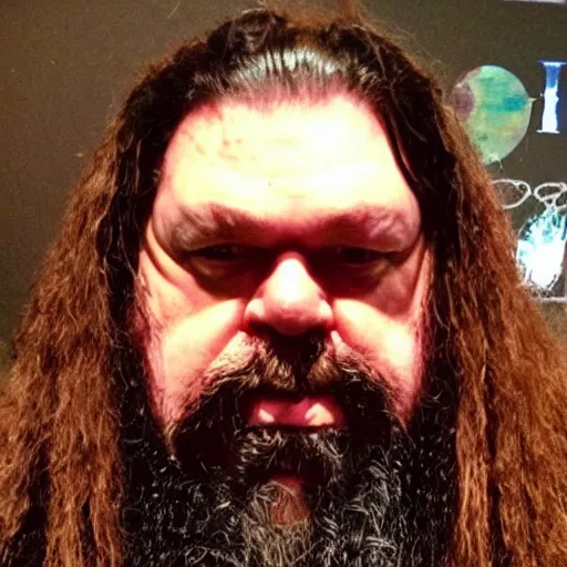 Prompt: selfie of hagrid at ibiza party