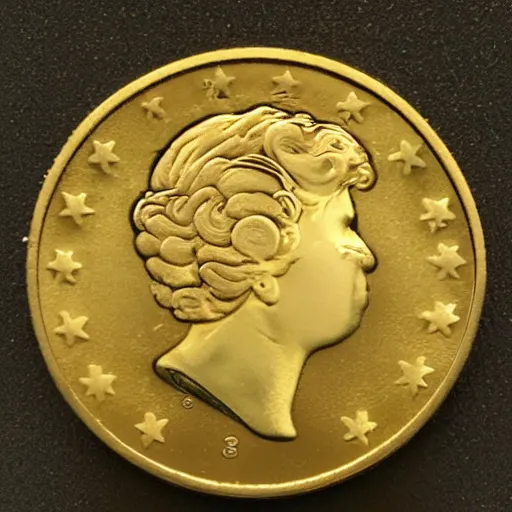 Prompt: jupiter gold coin