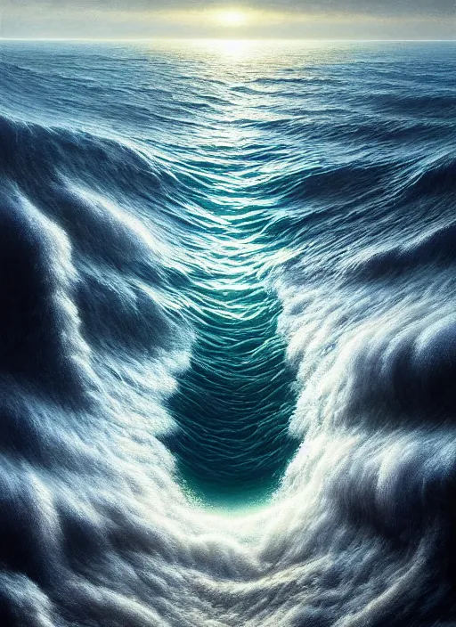 Image similar to A hyper-detailed 3d render like a Oil painting of the Ocean’s dream of the Upward Spiral, surreal!!!!, lifelike, photorealistic, digital painting, aesthetic, smooth, sharp focus, Artstation HD, by Greg Rutkowski, Chris Tulloch McCabe, Valentina Remenar and Asher Duran,