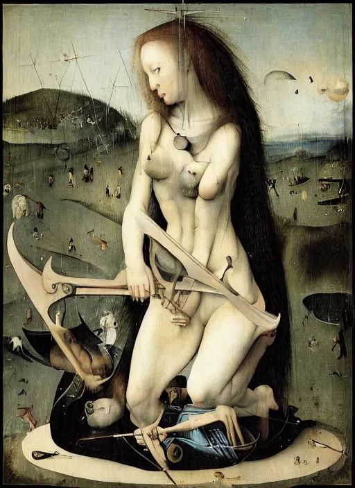 Prompt: danielle dax by hieronymus bosch