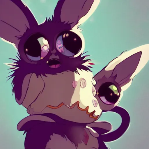 Prompt: Gizmo Mogwai from Gremlins in cute anime, by Ghibli, trendy on artstation
