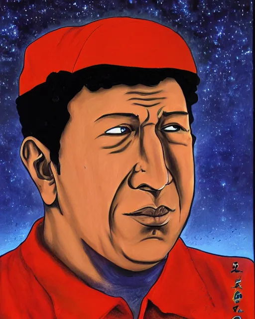 Prompt: Hugo Chavez portrait by Baki, Baki style, Baki, anime