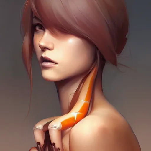 Image similar to portrait of an orange snake,Character design by charlie bowater, ross tran, artgerm, and makoto shinkai, detailed, inked, western comic book art, 2021 award winning painting,digital art,ultra realistic,ultra detailed,art by greg rutkowski,photorealistic,hyperdetailed,detailed face,deviantart,artstation