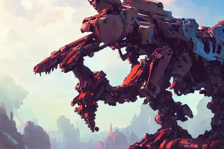 Image similar to longleg machine mecha animal beast robot of horizon forbidden west horizon zero dawn bioluminiscence, behance hd by jesper ejsing, by rhads, makoto shinkai and lois van baarle, ilya kuvshinov, rossdraws global illumination