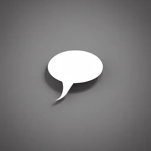 Prompt: a 3 d render of a cute speech bubble icon without text, white background, soft cast shadows, global lighting, cinema 4 d render, trending on artstation