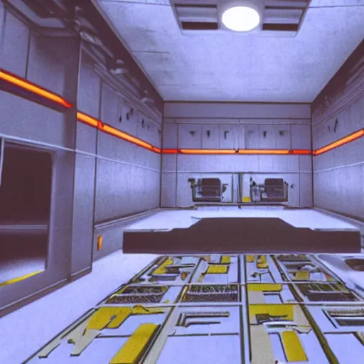 Prompt: inside the black mesa research facility