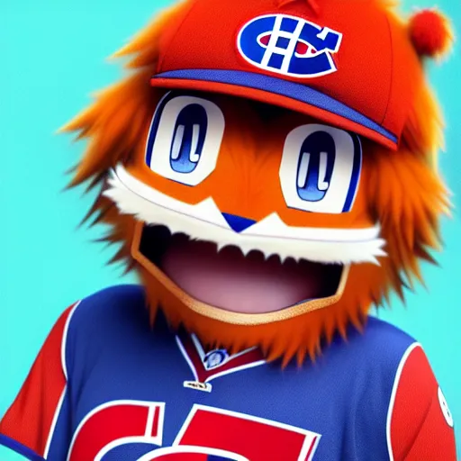 Image similar to anime Portrait of Youppi the Habs Montreal Canadiens Mascot as a very cute powerful and friendly pokemon, highly detailed anime, smooth, sharp focus, dynamic lighting, intricate, trending on ArtStation, illustration pokemon, art by WLOP