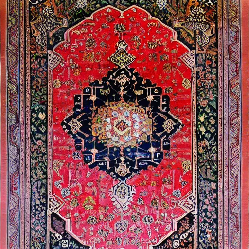 Image similar to persian rug painting