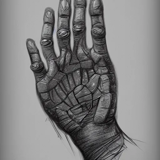 Prompt: drawing of a hand, intricate, digital painting, artstation, concept art, smooth, illustration, art by josh summana