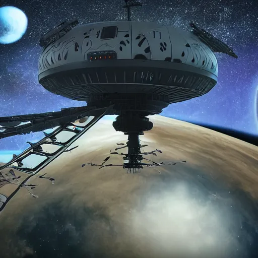 Image similar to amish space ship from the expanse