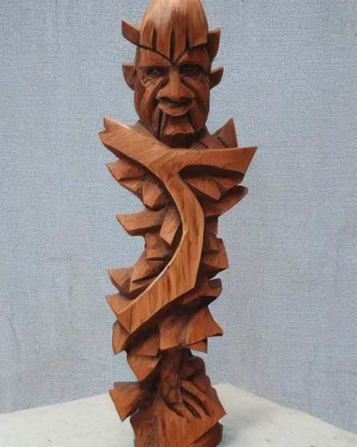 Image similar to wooden carving statue of an explosion, product picture, ebay listing thumbnail