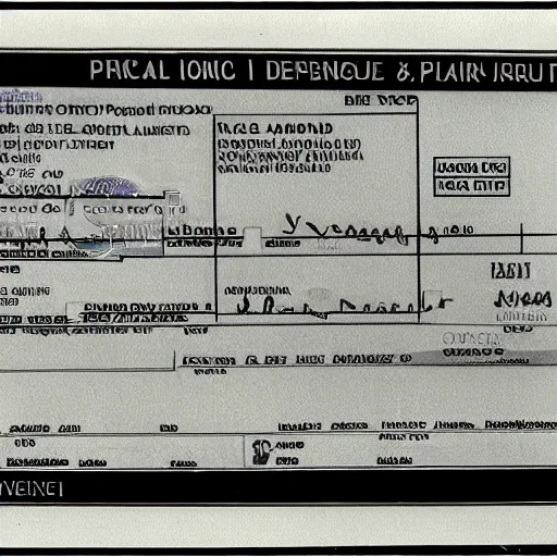 Image similar to driver's license, scanned image, black and white