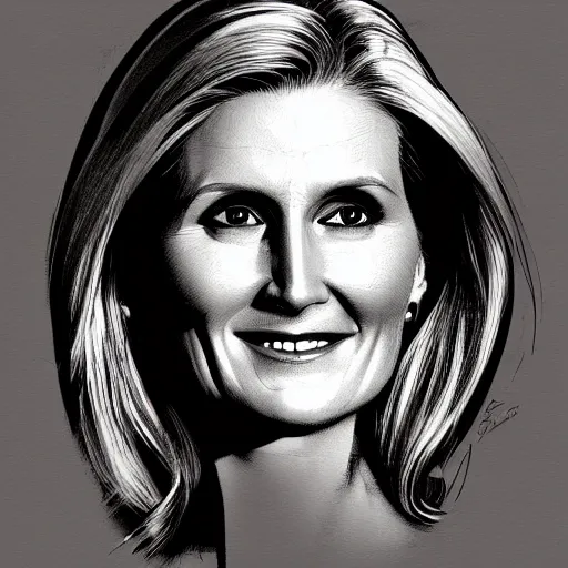 Image similar to smiling, happy, beautiful, intelligent, powerful helle thorning, loving eyes, fully clothed, wise, beautiful, dramatic lighting, sharp focus, art deco patterns by stanley artgerm, retro futurism, dramatic lighting, trending on artstation, flat colour, geometric curves, gradient filter