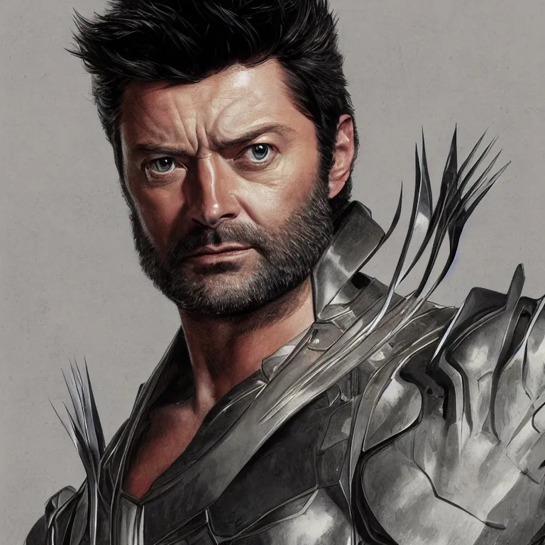 Image similar to Karl Urban as Wolverine, highly detailed, digital painting, artstation, concept art, smooth, sharp focus, illustration, ArtStation, art by artgerm and greg rutkowski and alphonse mucha and J. C. Leyendecker and Edmund Blair Leighton and Katsuhiro Otomo and Geof Darrow and Phil hale and Ashley wood and Ilya repin and Charlie Bowater