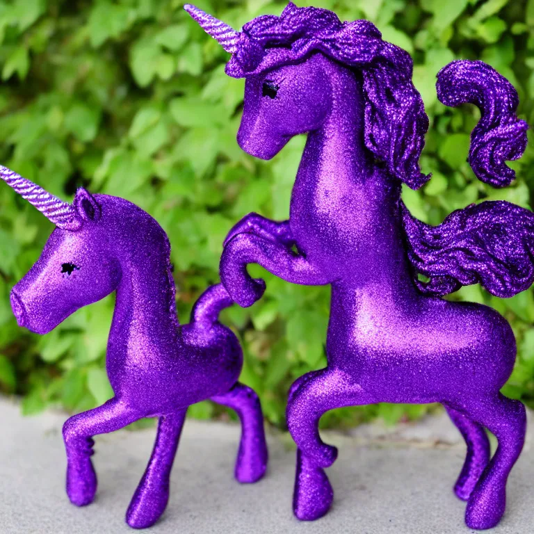 Image similar to a beautiful sparkling purple unicorn toy, by daedalus