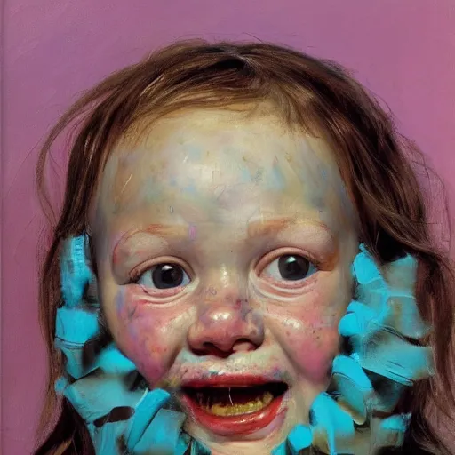 Prompt: high quality high detail painting by lucian freud and jenny saville, hd, happy, cute, turquoise