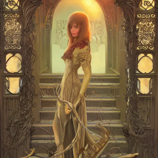 Prompt: realistic detailed second start to the right and straight on till morning by emilia dziubak, will terry, greg olsen, chris mars, ann long, and mark brooks, dramatic, fairytale, art nouveau, victorian, neo - gothic, gothic, character concept design, storybook design