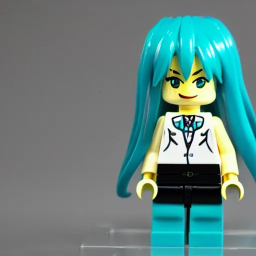 Image similar to hatsune miku lego figure