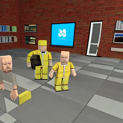 Prompt: walter white plays roblox