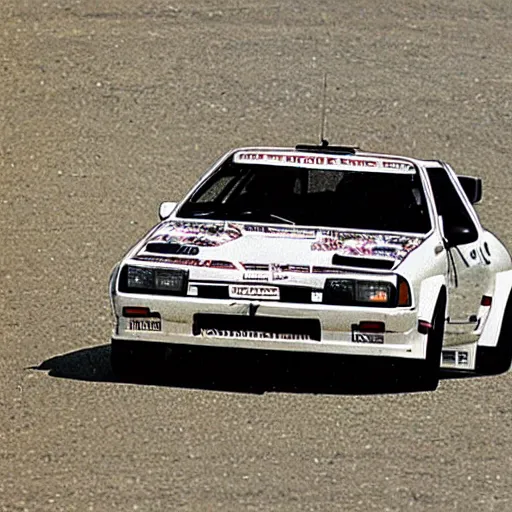 Prompt: drifting white Toyota AE86, medieval Byzantine mosaic