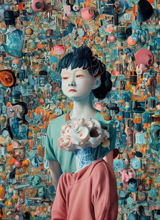 Image similar to photograph of a surreal contemporary ceramic sculpture by victo ngai and hikari shimoda