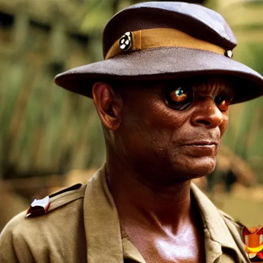 Image similar to donnovan patton as captain benjamin in apocalypse now, 8k resolution, full HD, cinematic lighting, award winning, anatomically correct