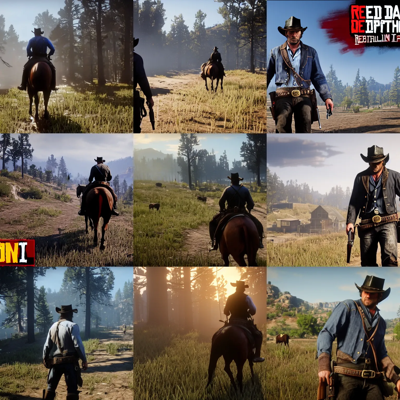 Prompt: screenshot of red dead redemption 2